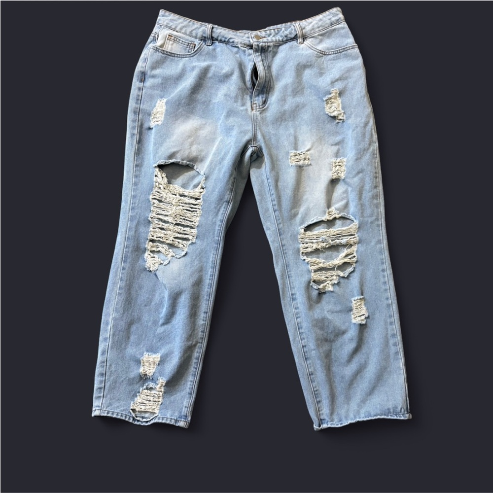 Distressed Light Blue Men's Jeans